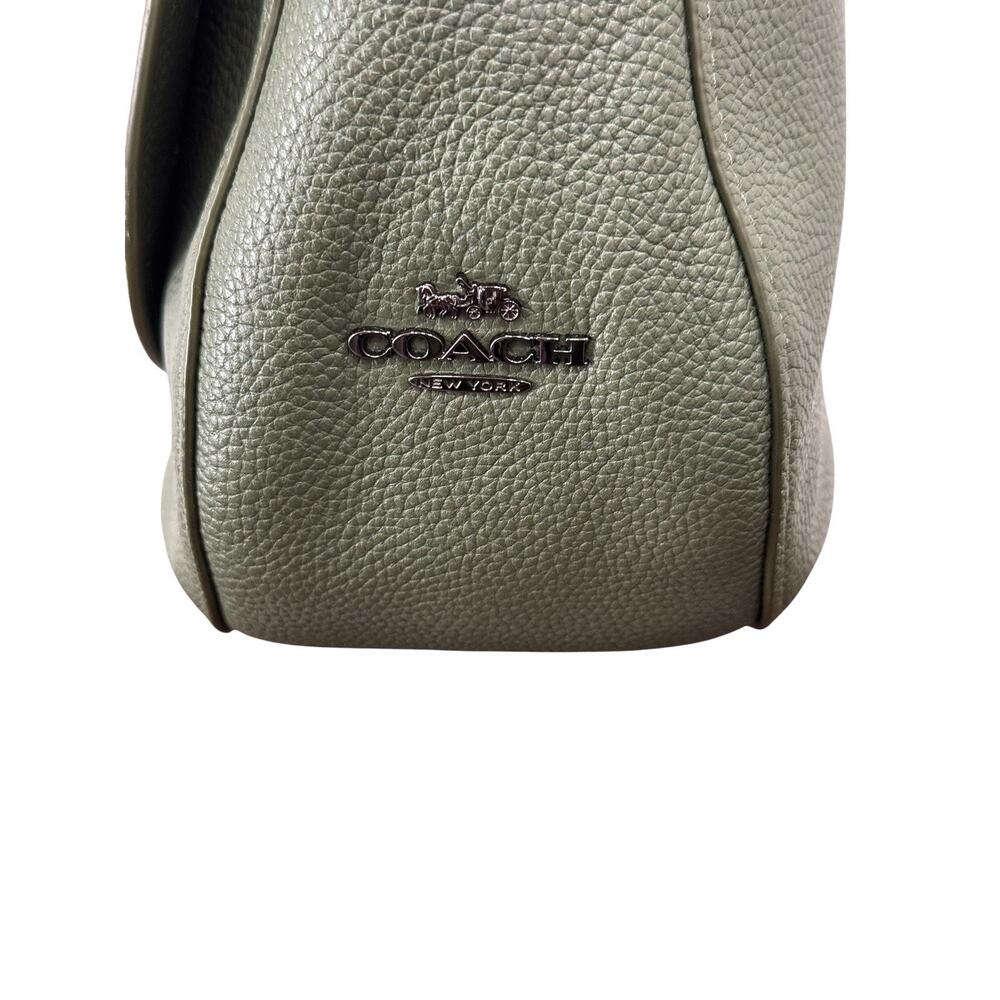 Coach 36762 Olive Pebbled Leather Hobo Crossbody Bag Gunmetal Turnlock Dust Bag - Picture 11 of 16